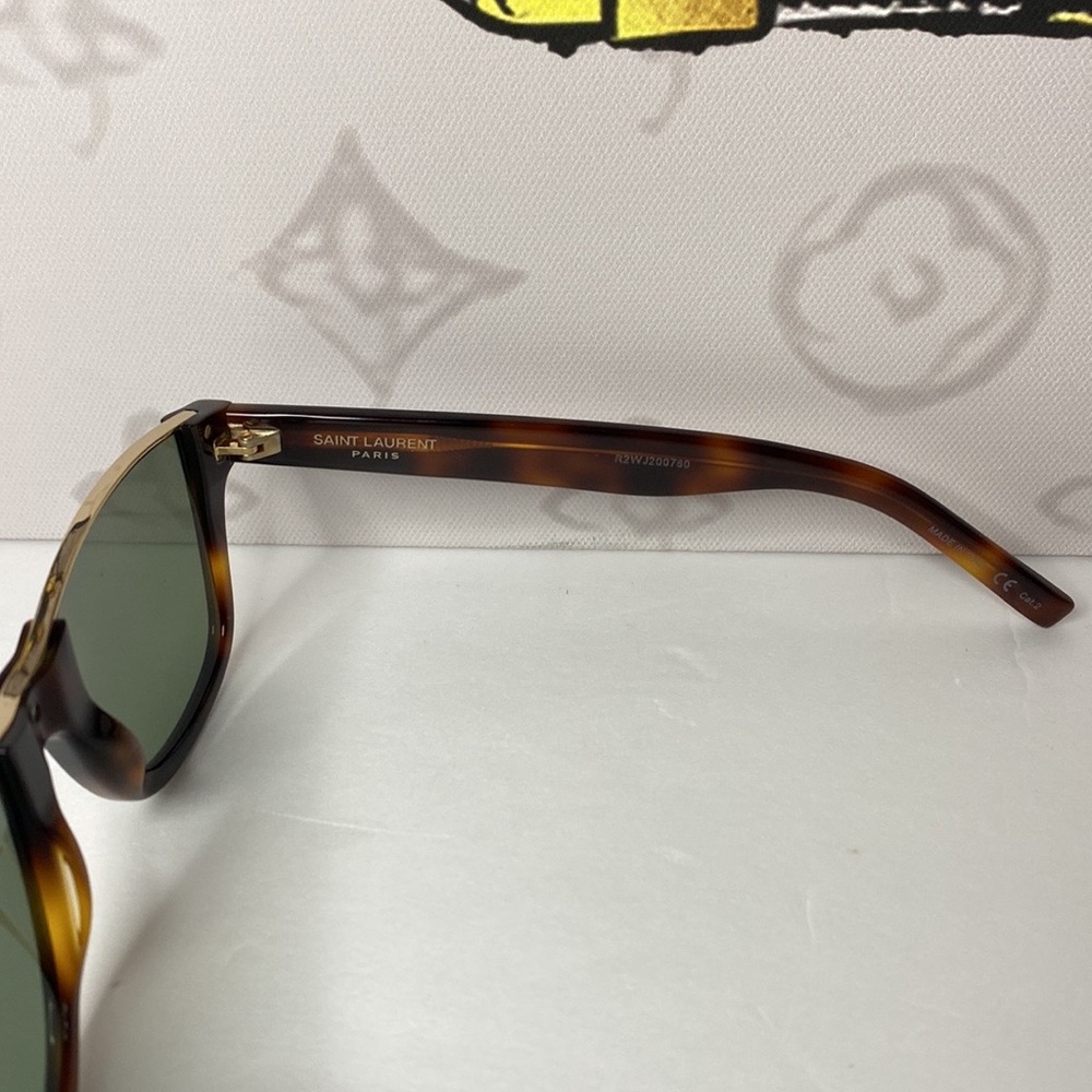 New Saint Laurent SL 51 CUT 002 Unisex Havana Sunglasses - Picture 15 of 16